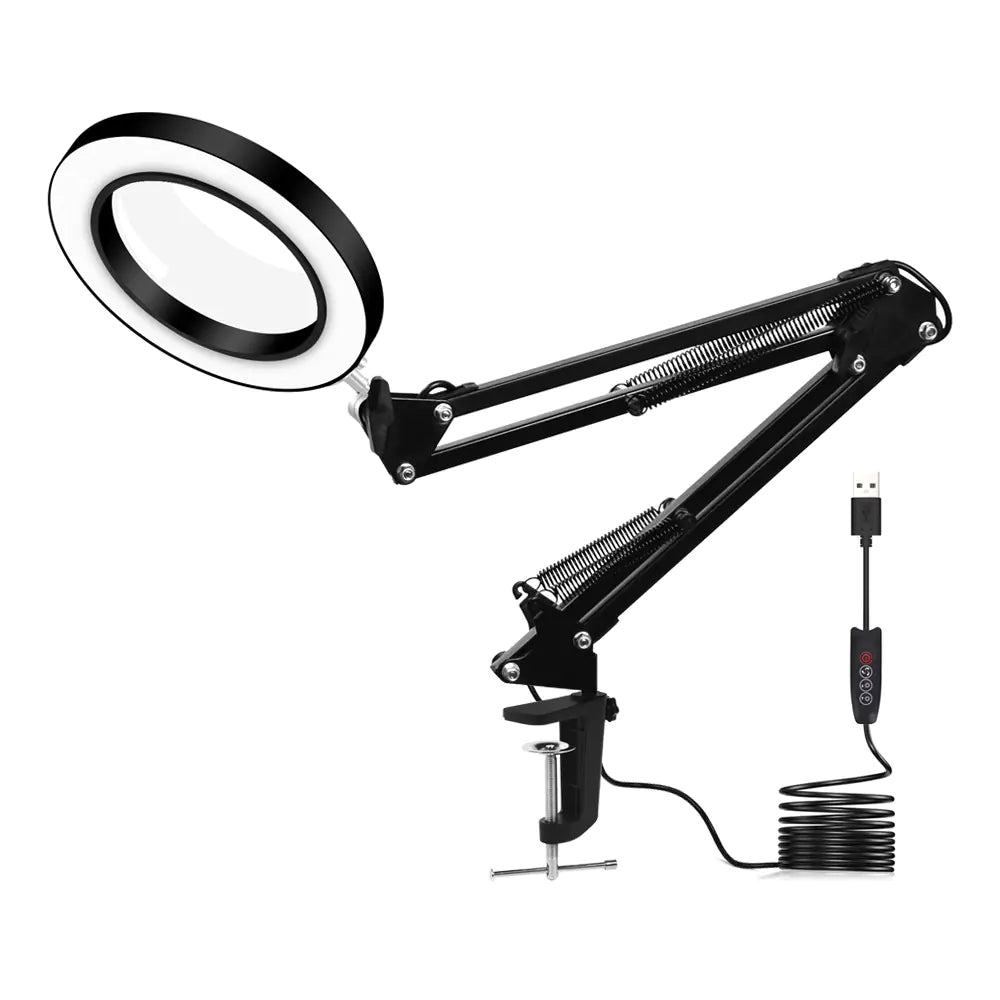 USB Desktop LED Magnifying Lamp for Electronics Repair